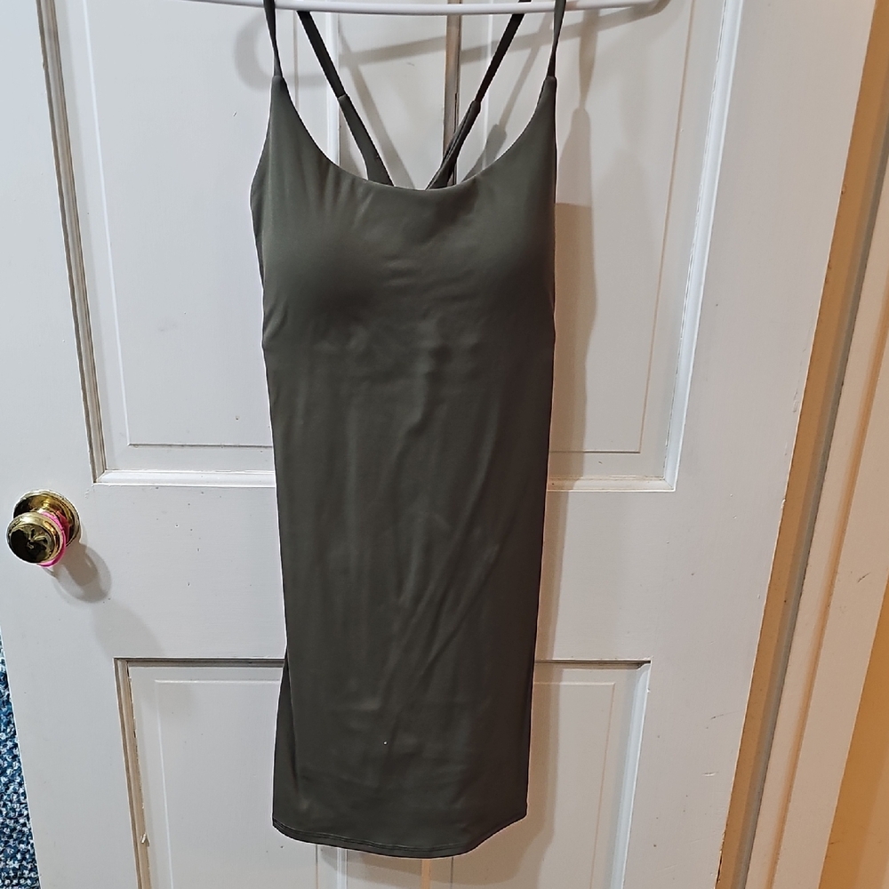 Olive Green Strappy Dress